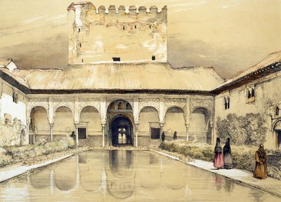 Hof der Myrten und der Turm von Comares, aus 
